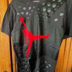 Jordan Black Tee with Red Graphic